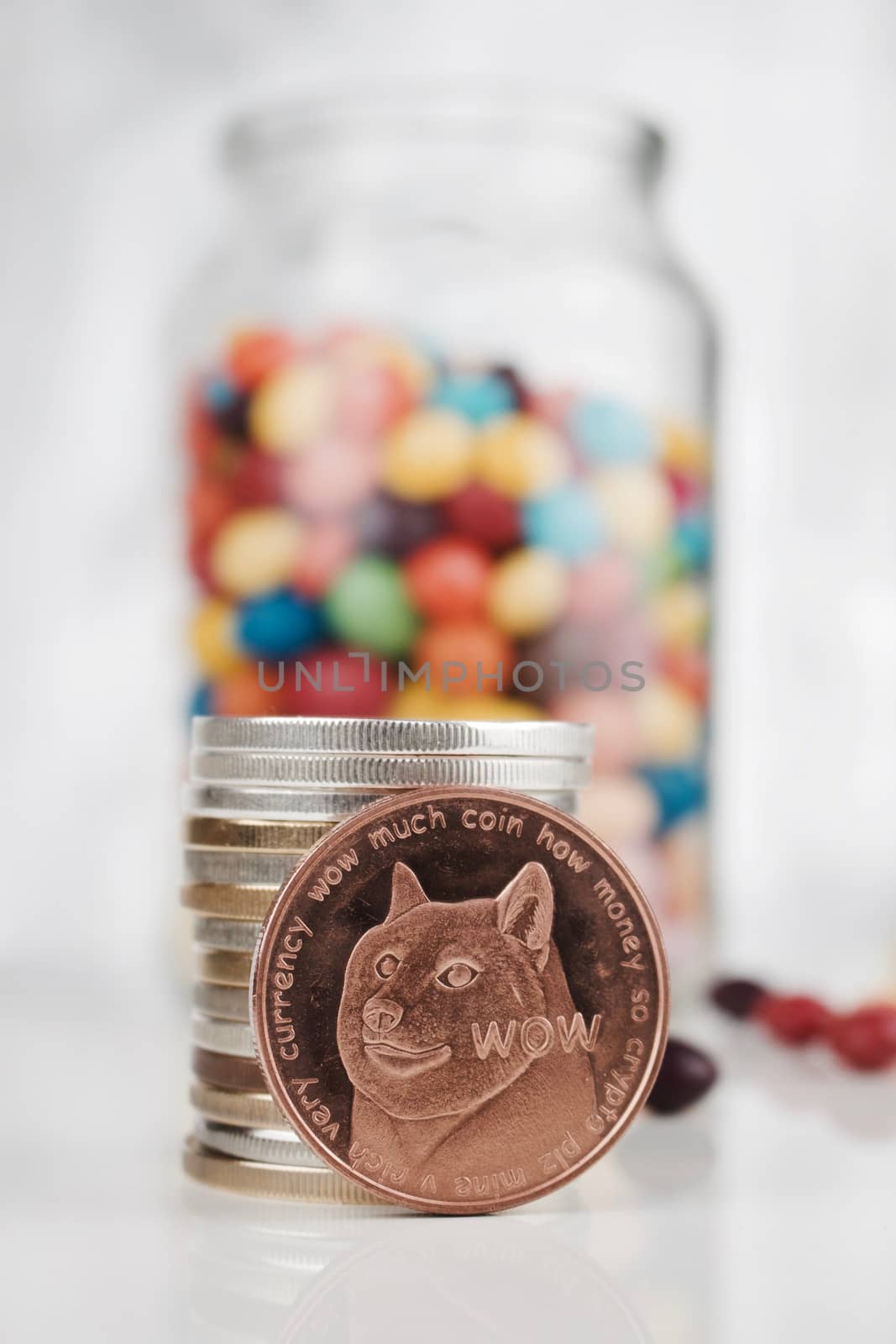 Sweet Dogecoin coin by adriantoday