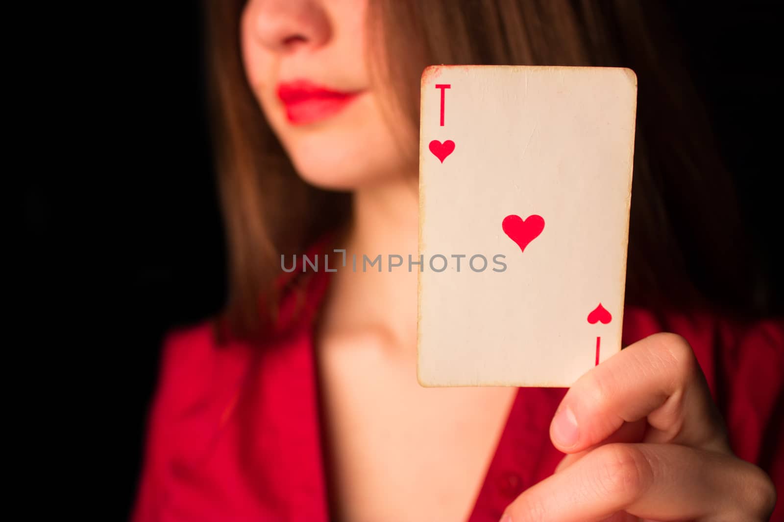 attractive girl with playing card by liwei12