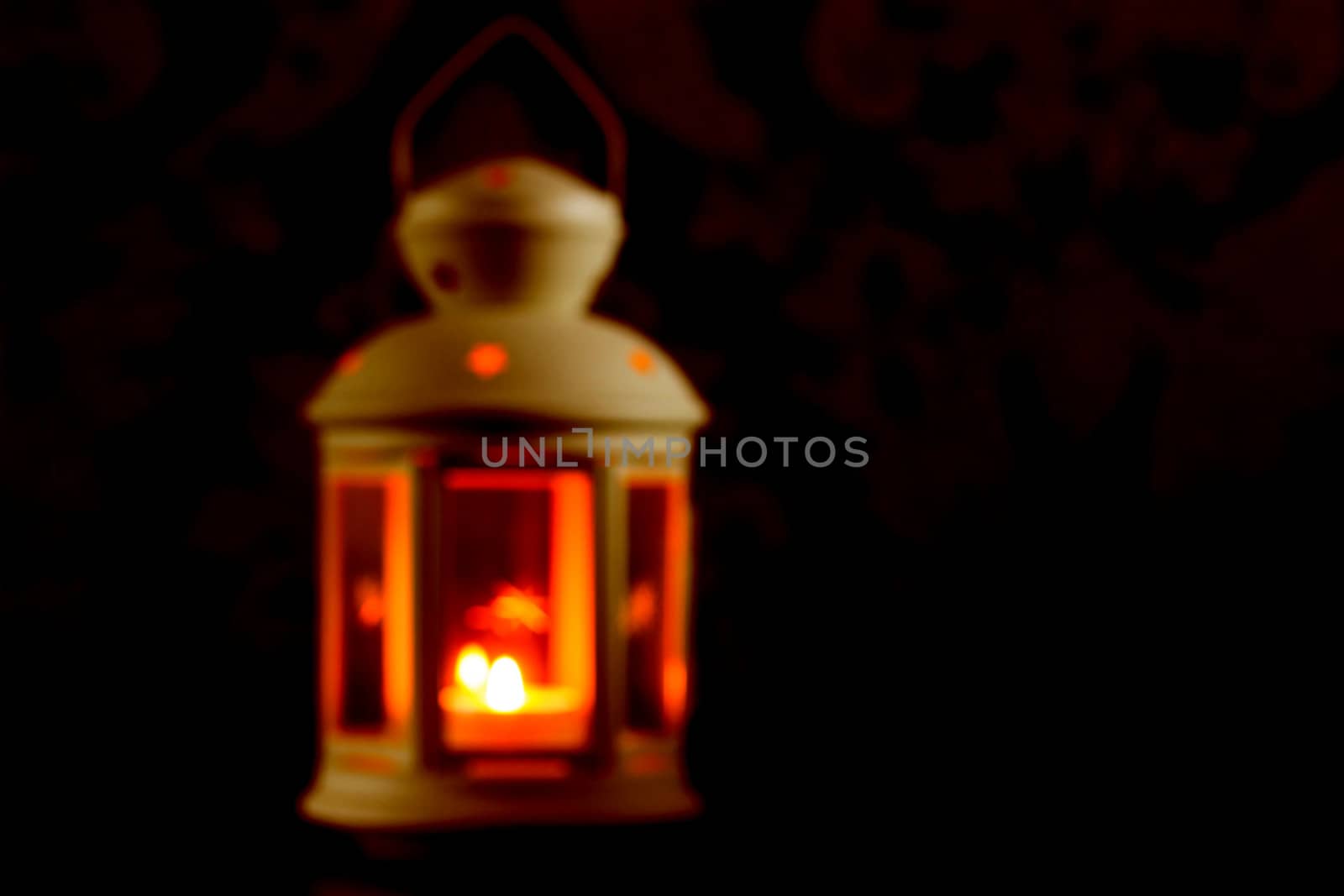 white lantern with a candle background by liwei12