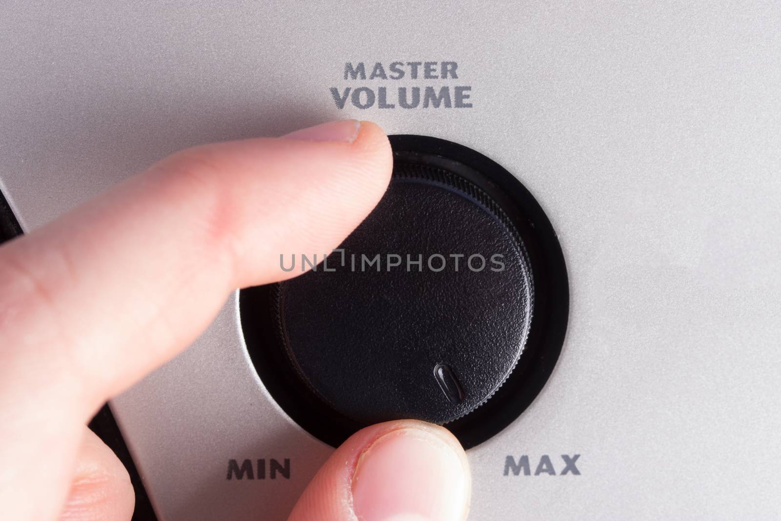 volume switcher turn on maximum. Max volume concept