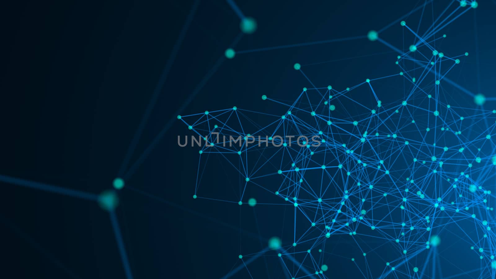 Abstract connected dots. Technology concept. Digital backdrop by nolimit046