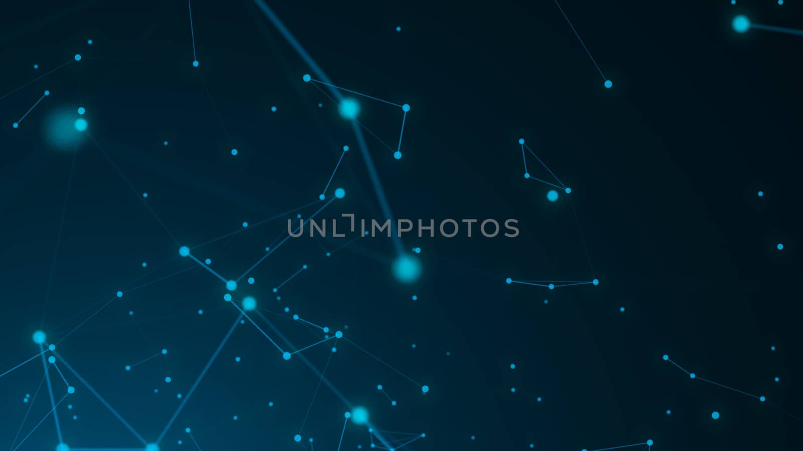 Abstract connected dots. Technology concept. Digital backdrop. 3d rendered