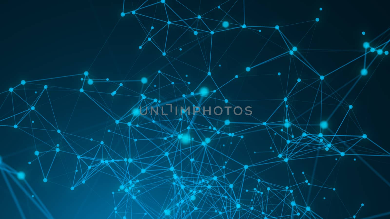 Abstract connected dots. Technology concept. Digital backdrop. 3d rendered