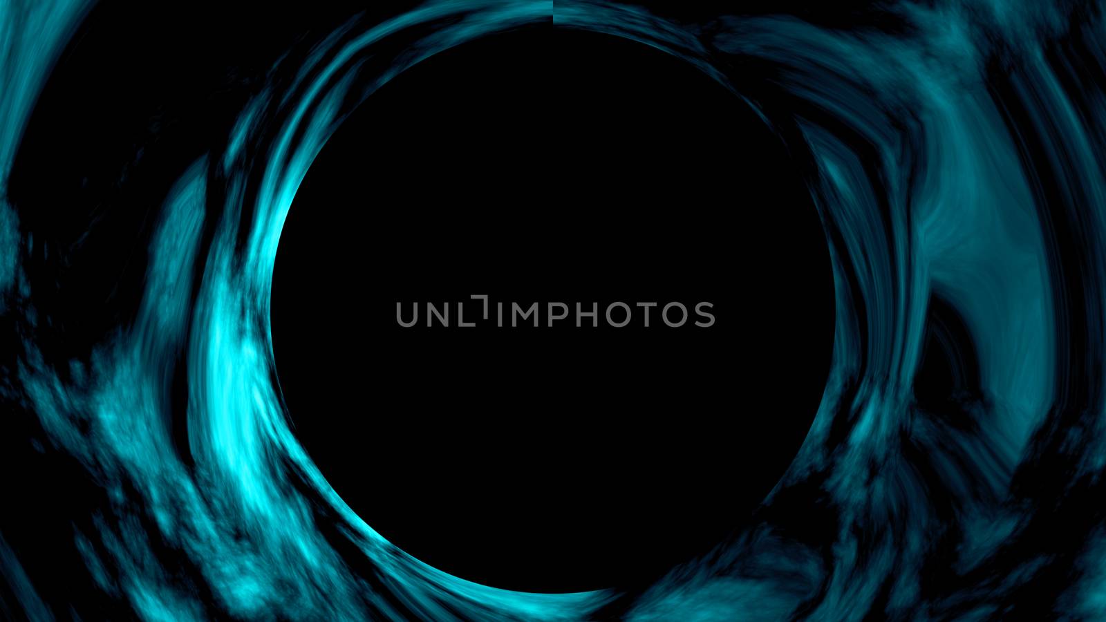 Black hole in space. Abstract digital backdrop. 3d rendered