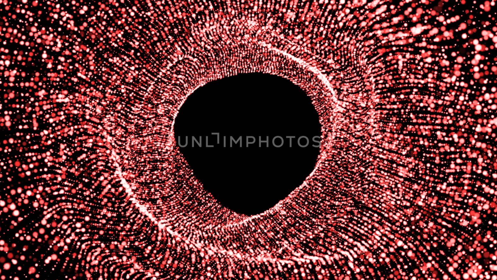 Abstract background with flow particles. Digital backdrop. 3d rendered