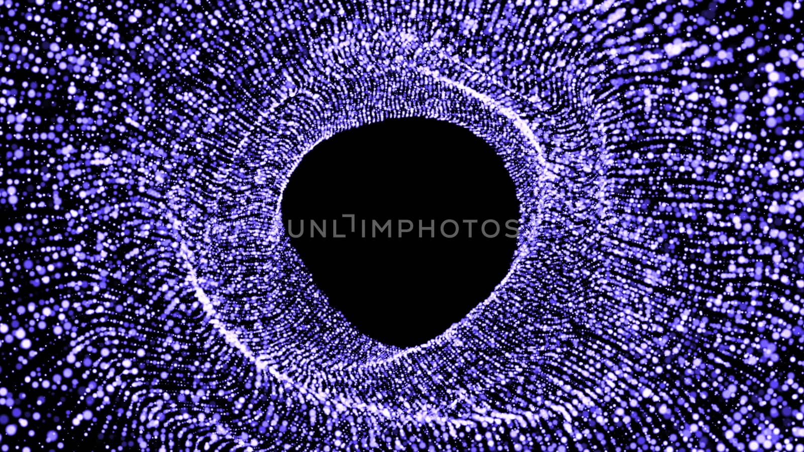 Abstract background with flow particles. Digital backdrop. 3d rendered