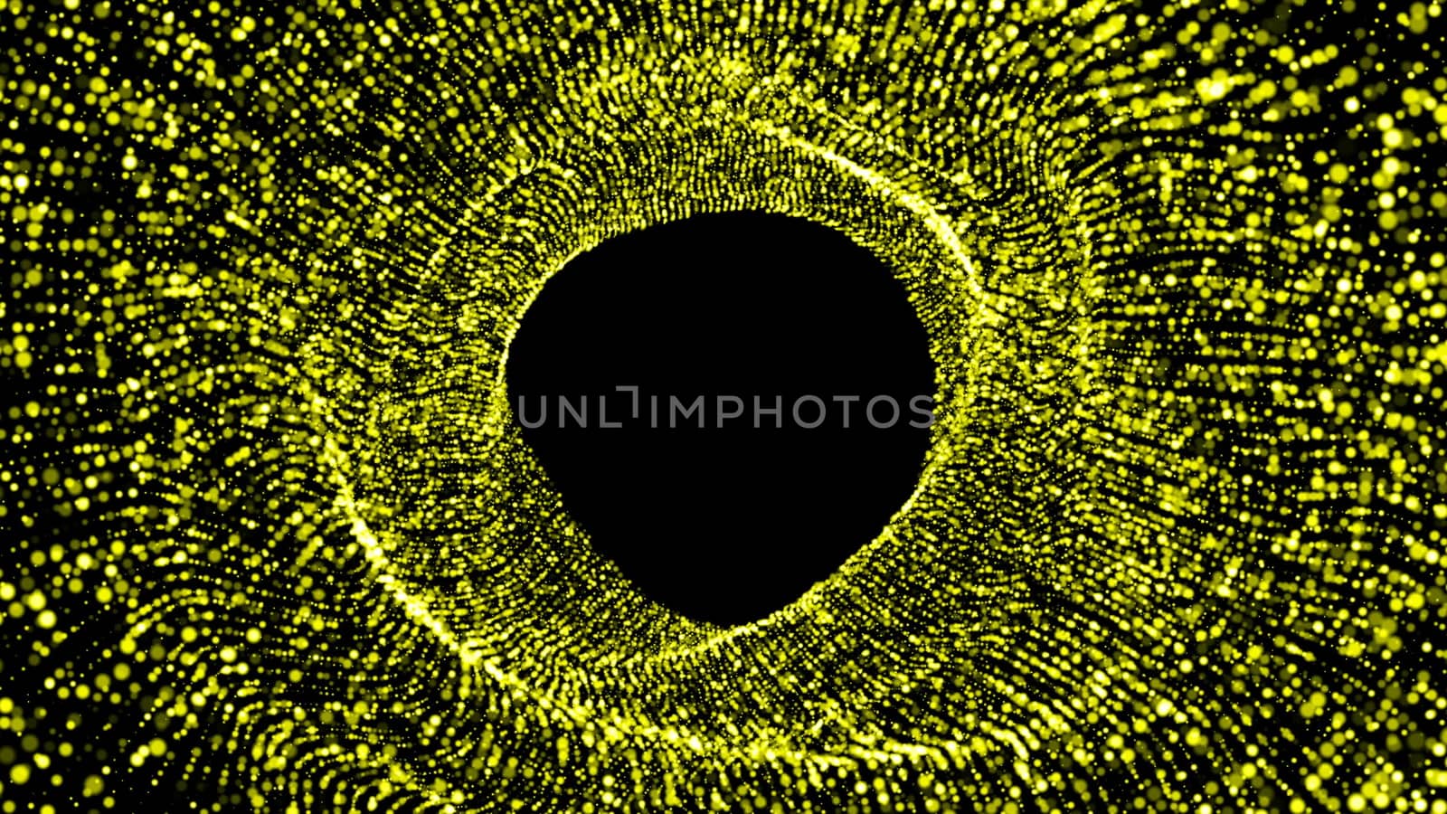 Abstract background with flow particles. Digital backdrop. 3d rendered