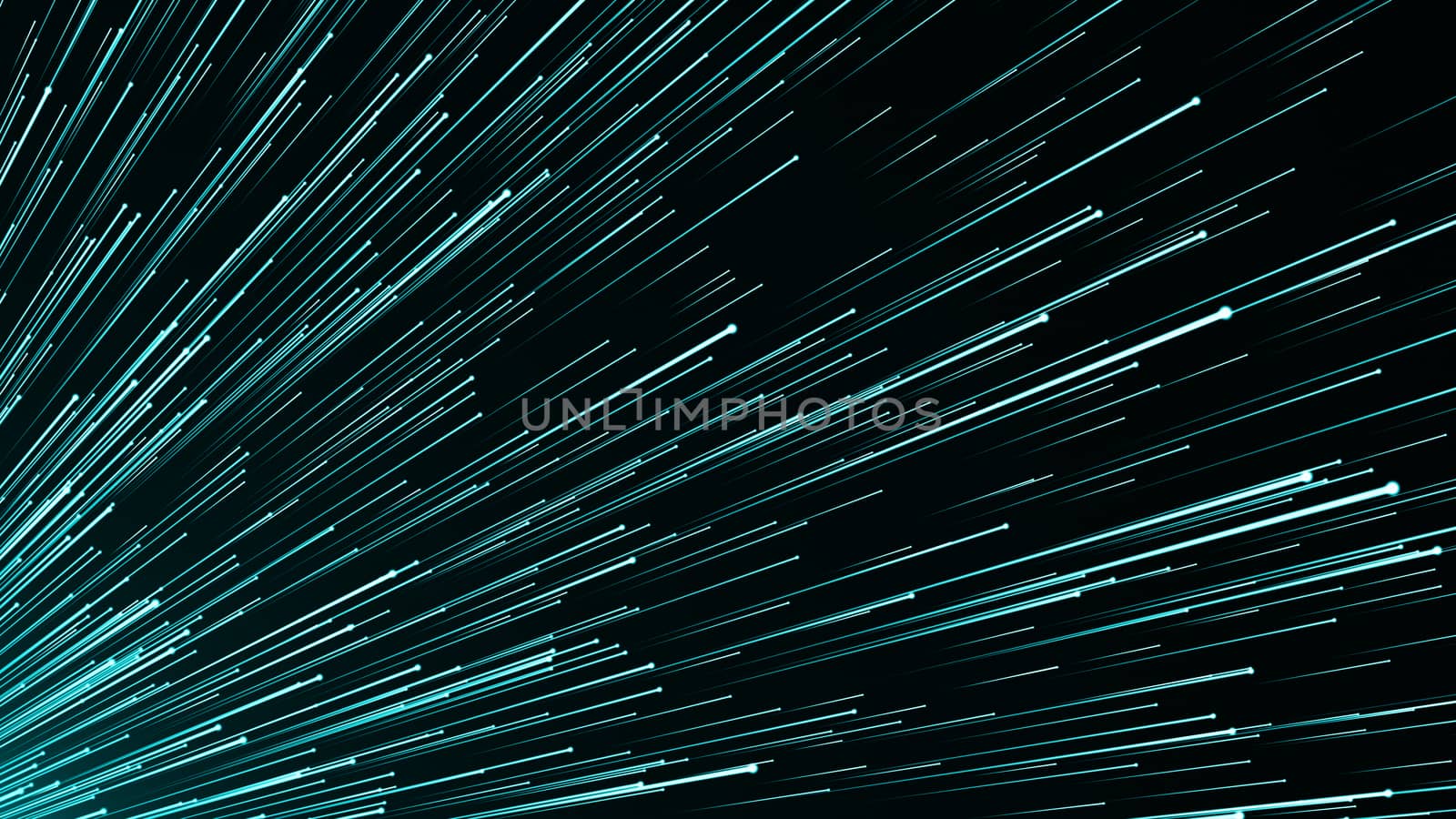 Abstract background with optical fibres. Digital backdrop. 3d rendered