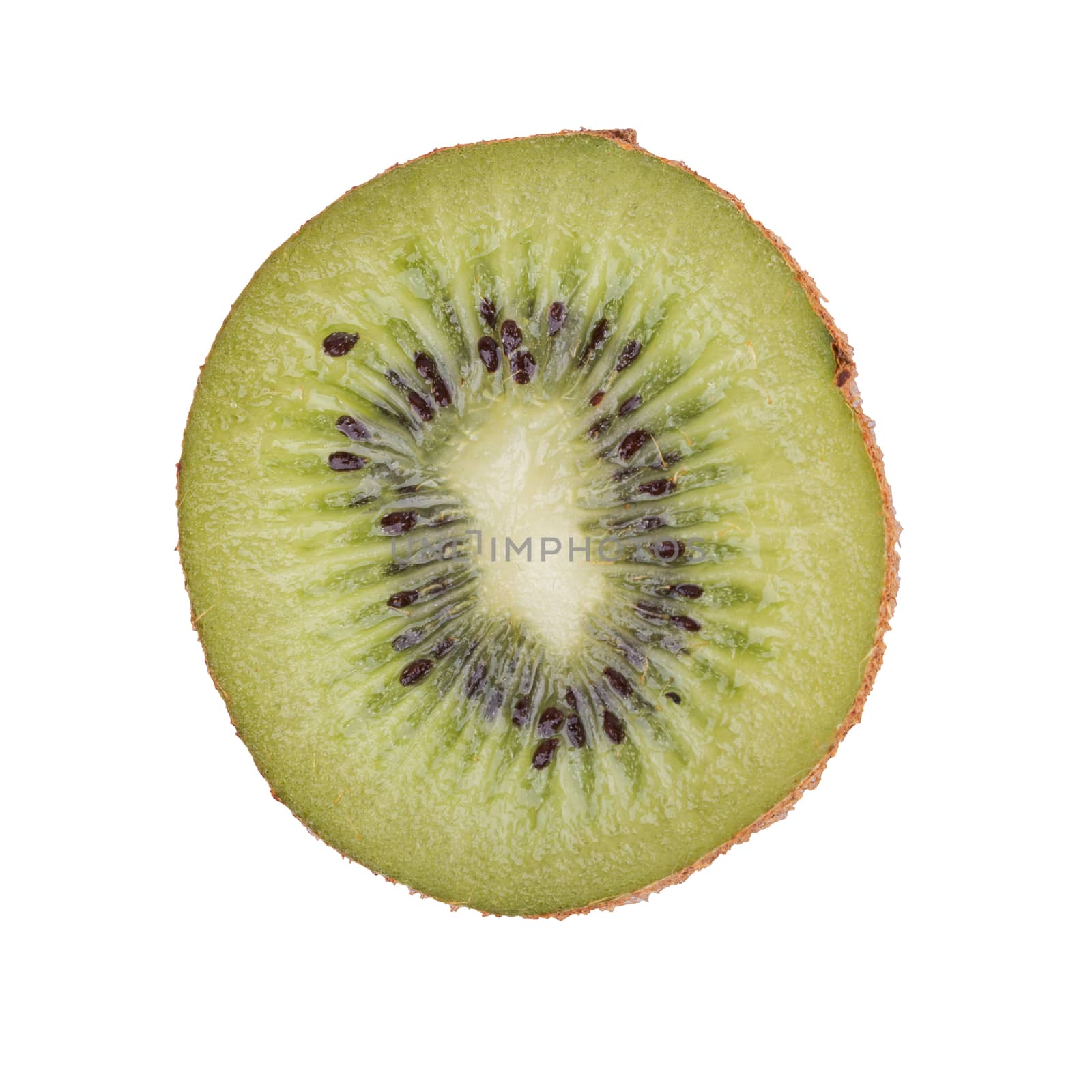 Half of kiwi isolated on a white background