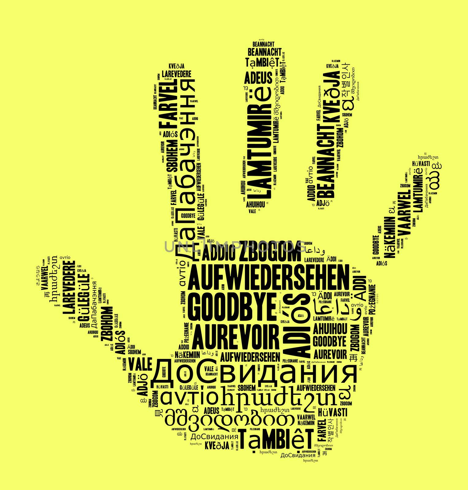 Word Goodbye in different languages by eenevski