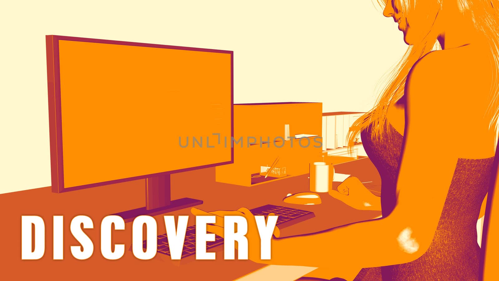  Discovery Concept Course with Woman Looking at Computer