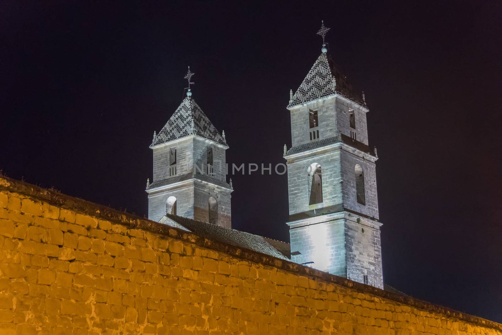 Hospital de Santiago at night, Ubeda, Jaen, Spain