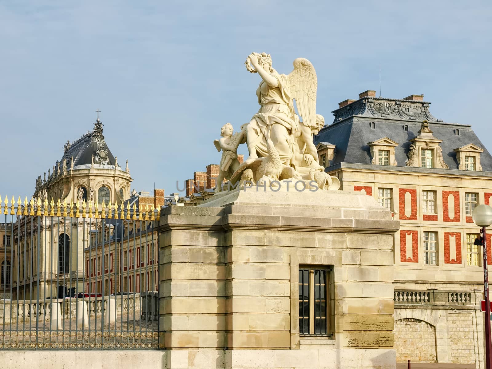 Fragment of a fence of the Palace of Versailles, France by anmbph