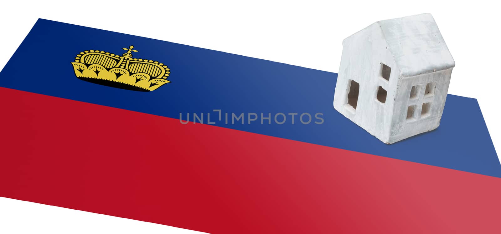 Small house on a flag - Liechtenstein by michaklootwijk
