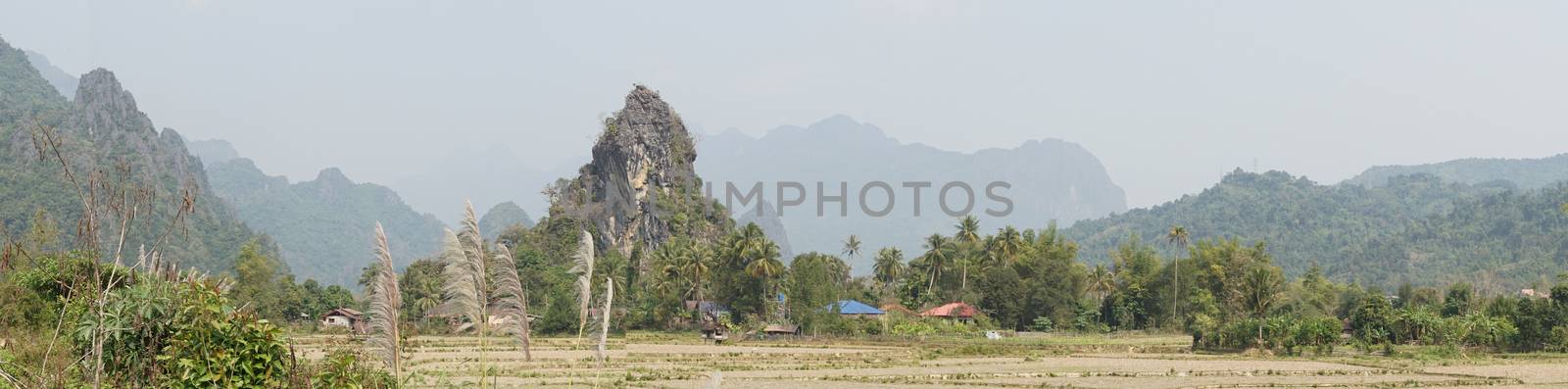 Landscape around Vang Vieng, Laos, Asia