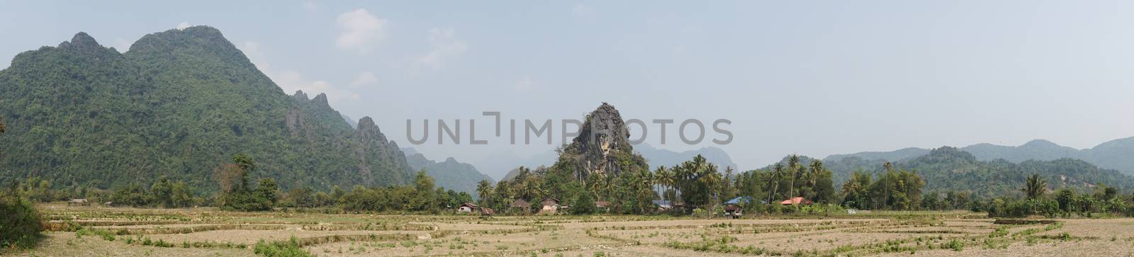 Landscape, Vang Vieng, Laos by alfotokunst