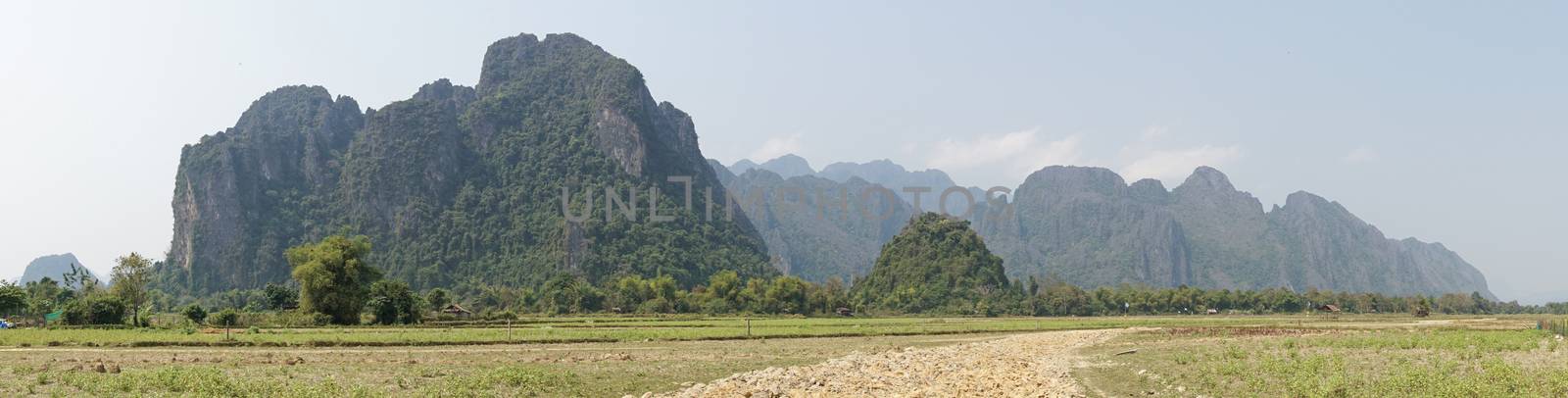Landscape around Vang Vieng, Laos, Asia
