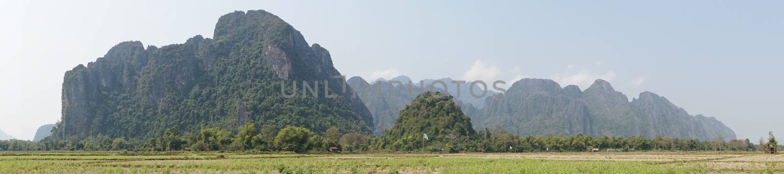 Landscape, Vang Vieng, Laos by alfotokunst