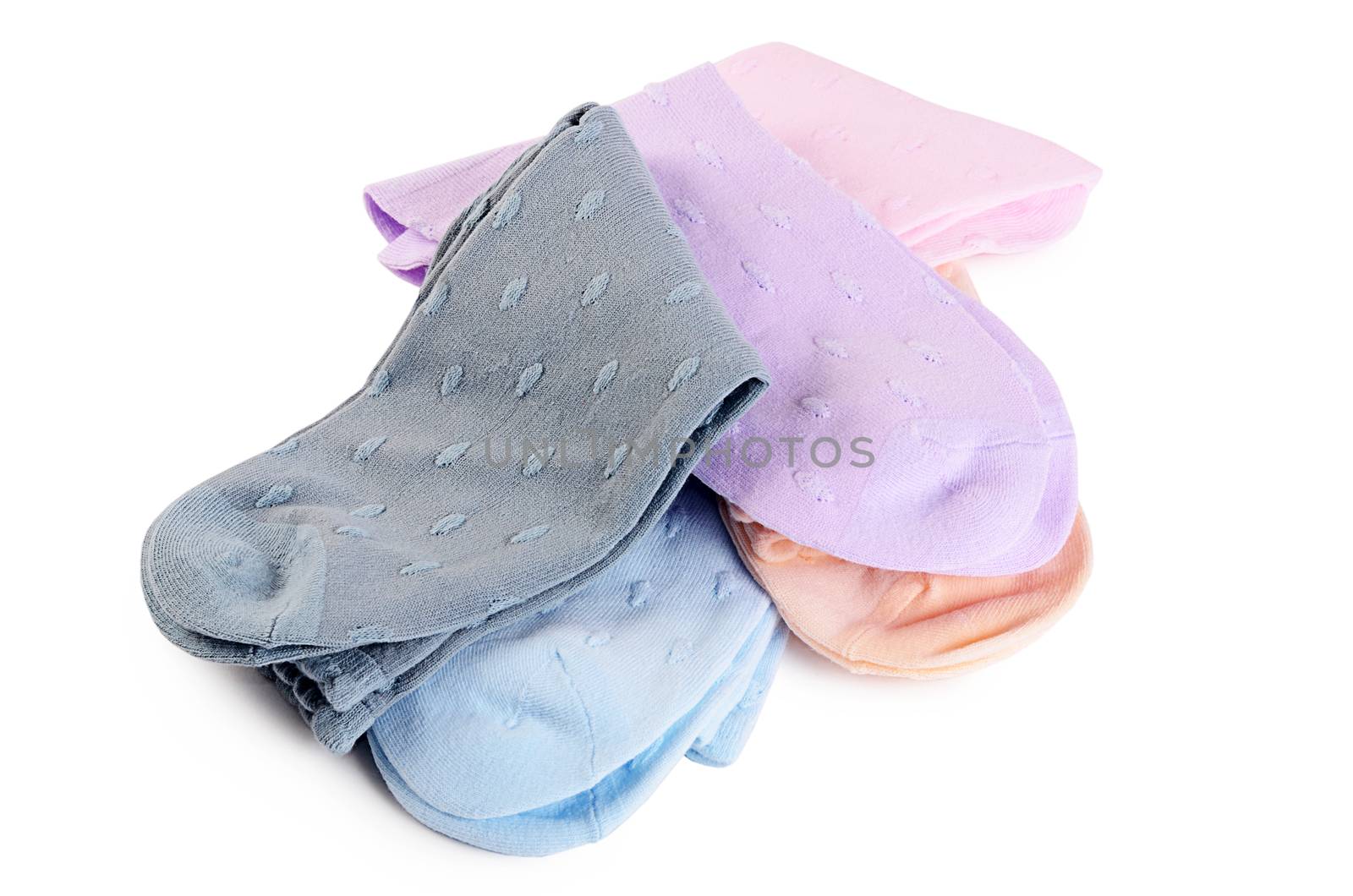 Women's socks isolated on a white background