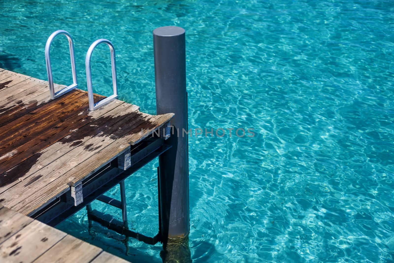 A summer image of a dock located on Lake Tahoe. Image was taken at Sugar Pine Point, on Tahoe's West side.