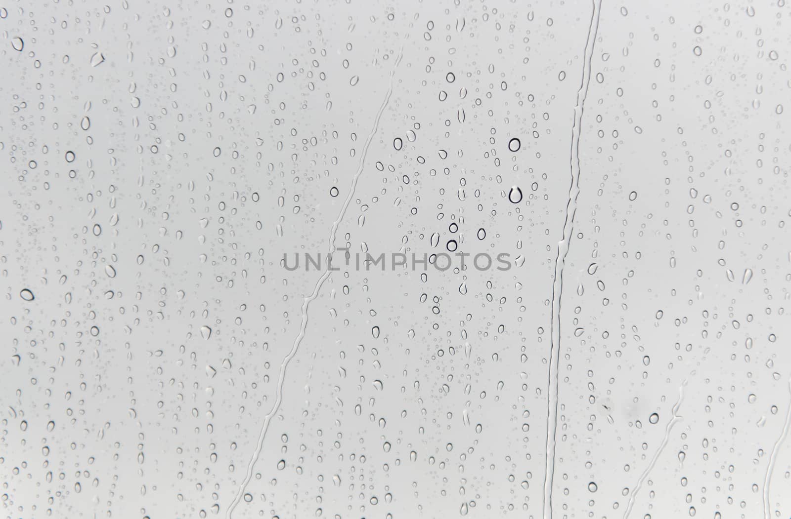 water drops on glass after rain for background.