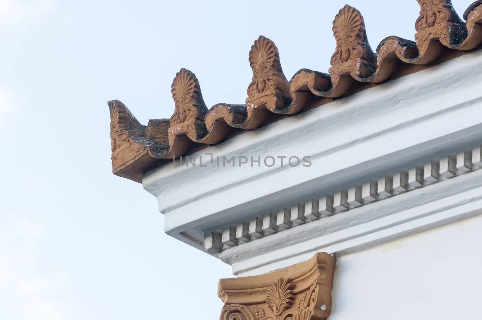stoneware roof decoration by vangelis