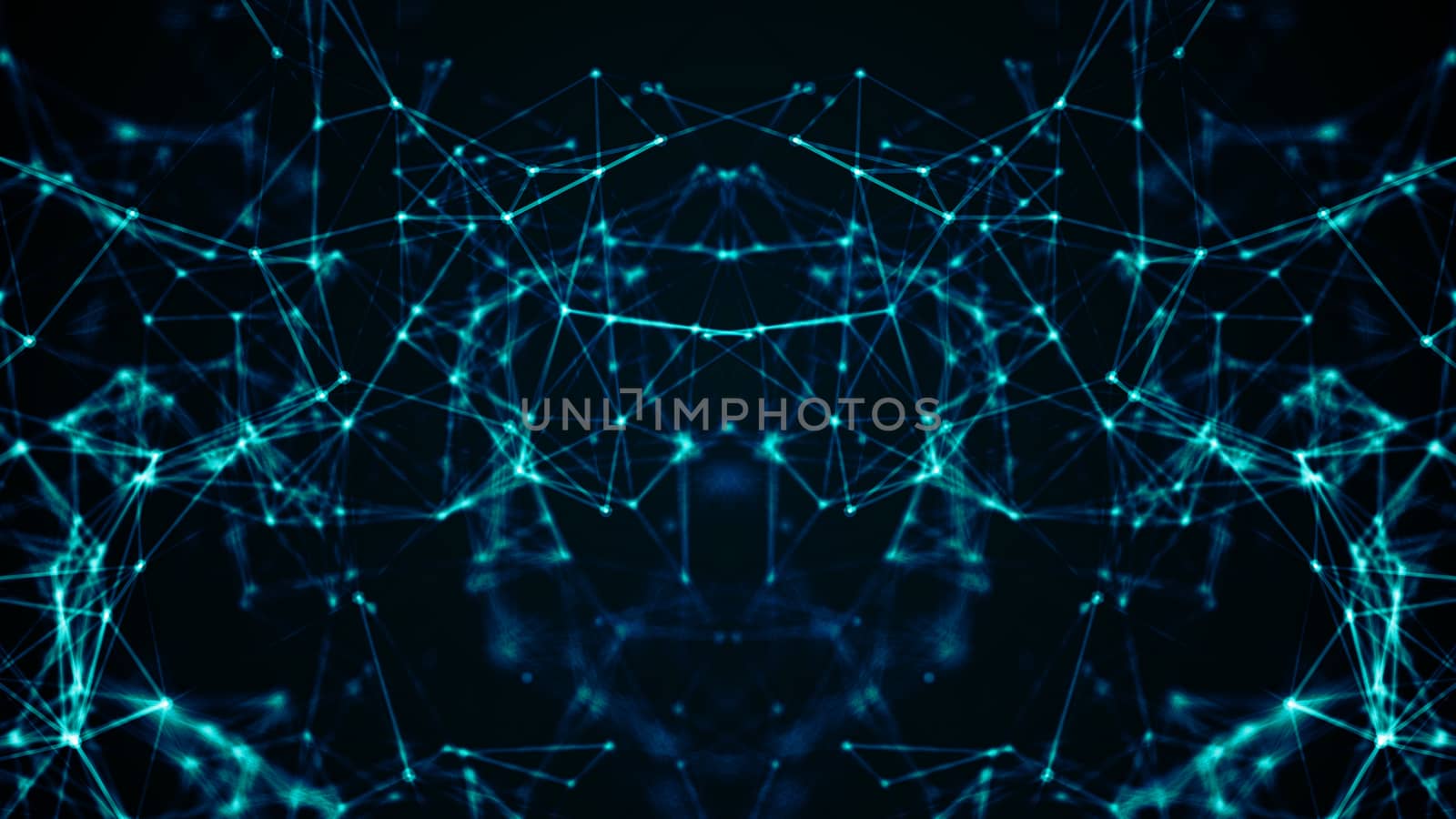 Abstract connected dots. Technology background by nolimit046