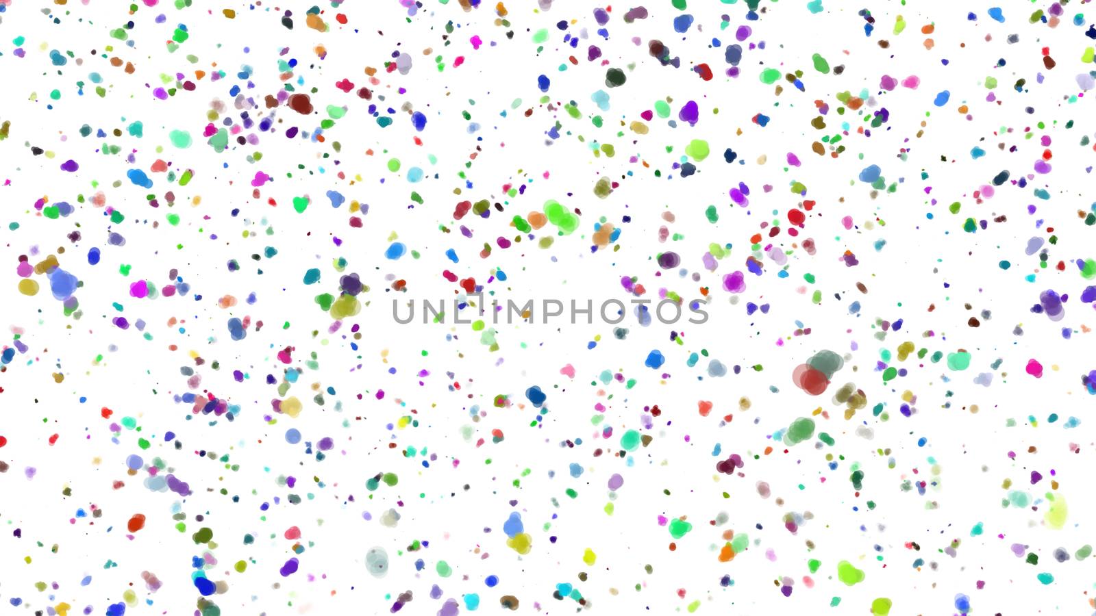 Colorful Confetti in front of White Background. 3d illustration