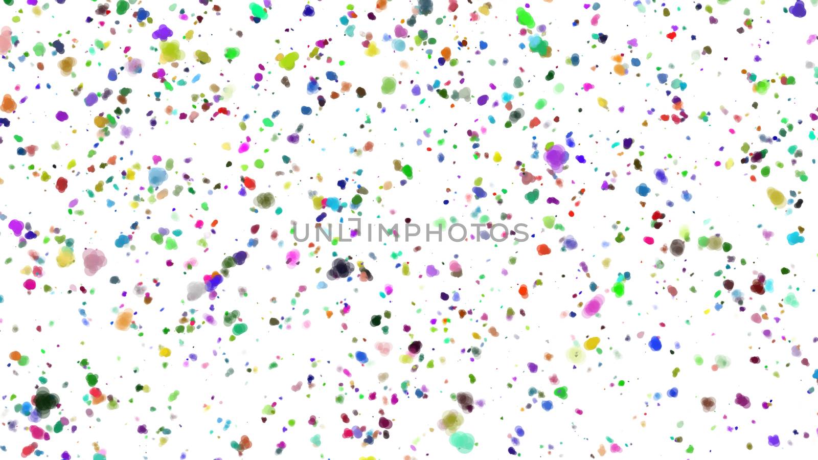 Colorful Confetti in front of White Background. 3d illustration