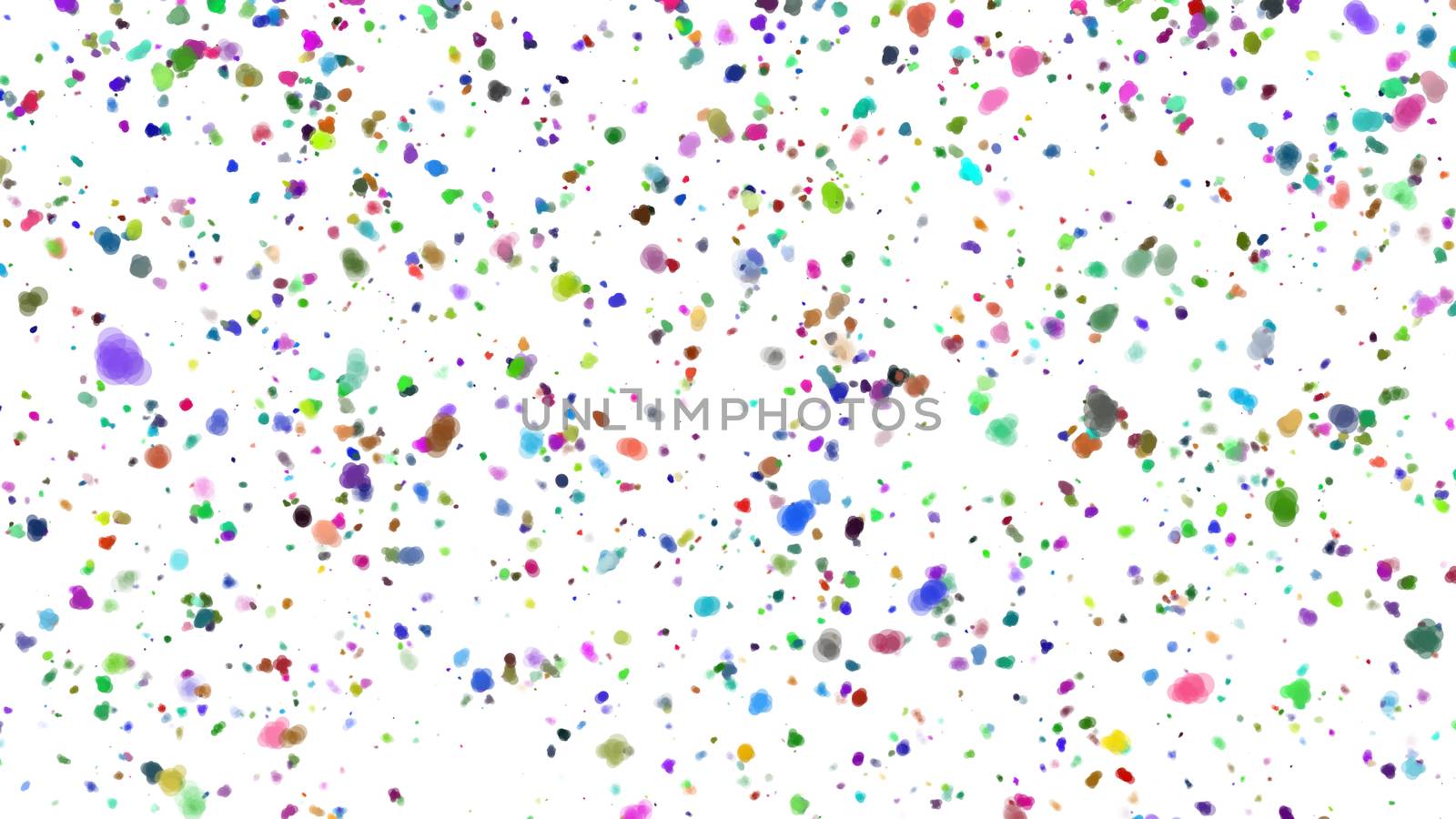 Colorful Confetti in front of White Background. 3d illustration