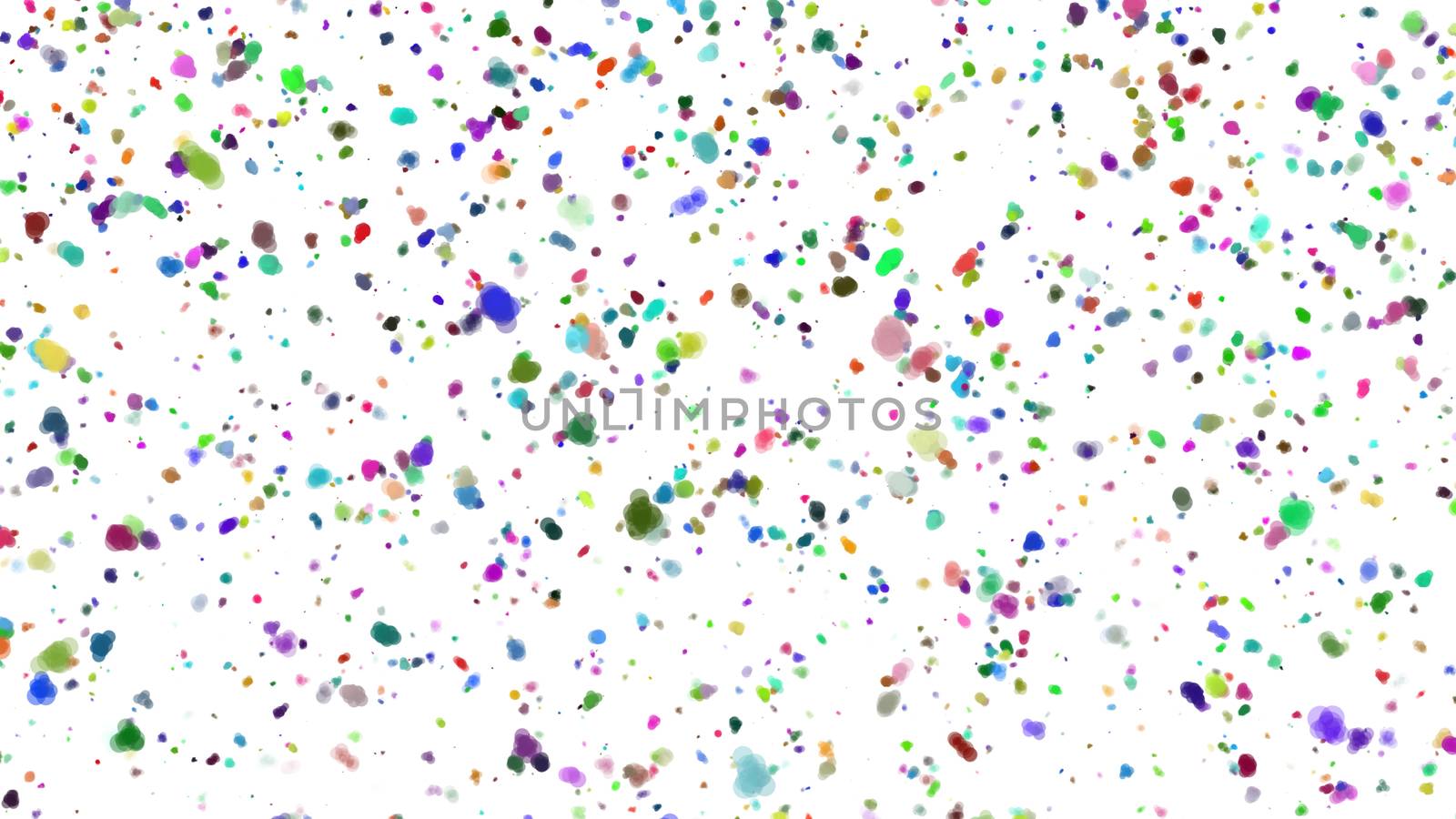 Colorful Confetti in front of White Background. 3d illustration