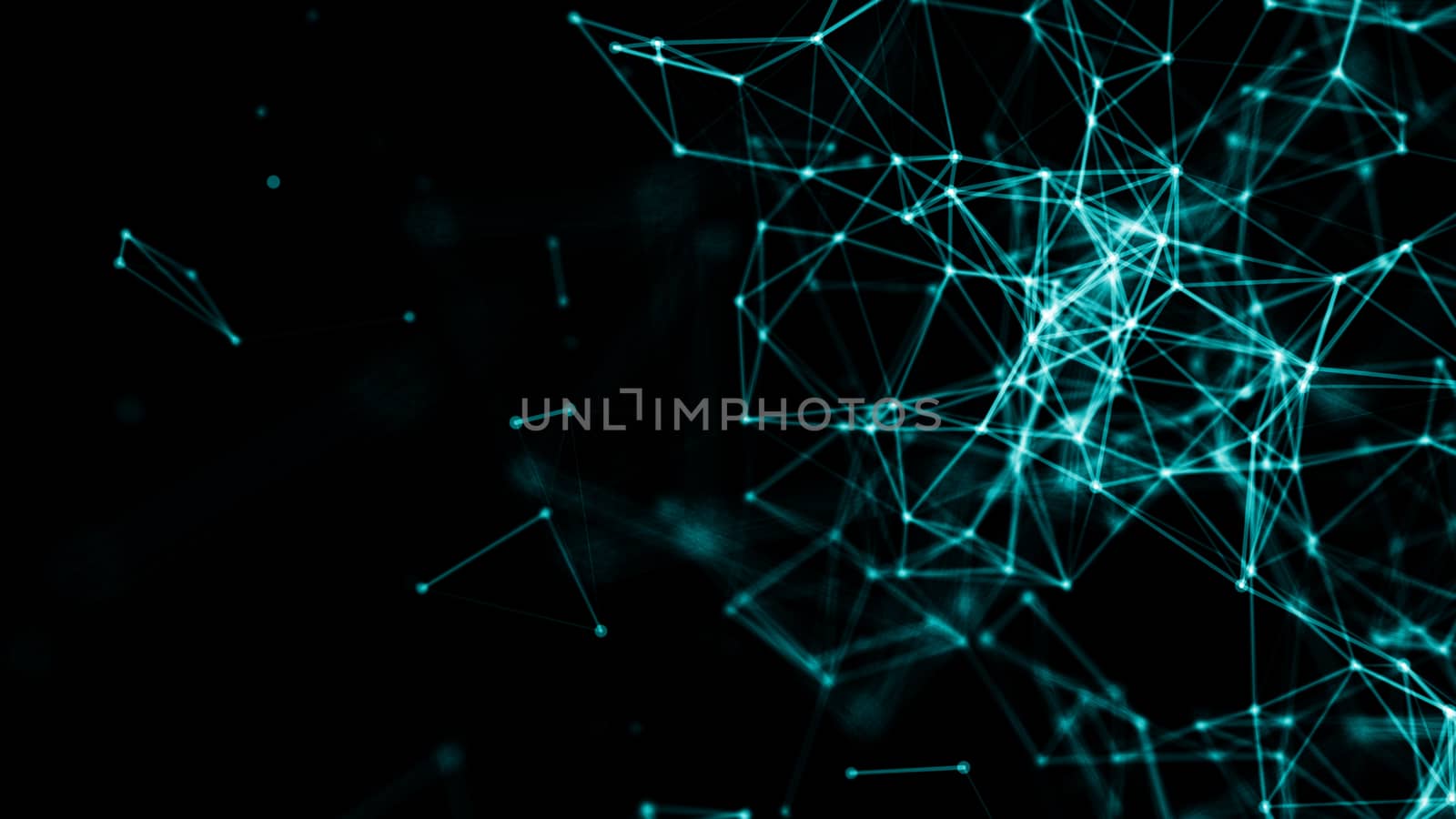 Abstract connected dots. Technology background by nolimit046