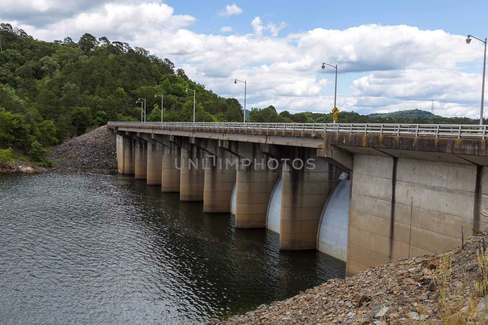 Dam in Beaver's Bend State Park by rjamphoto