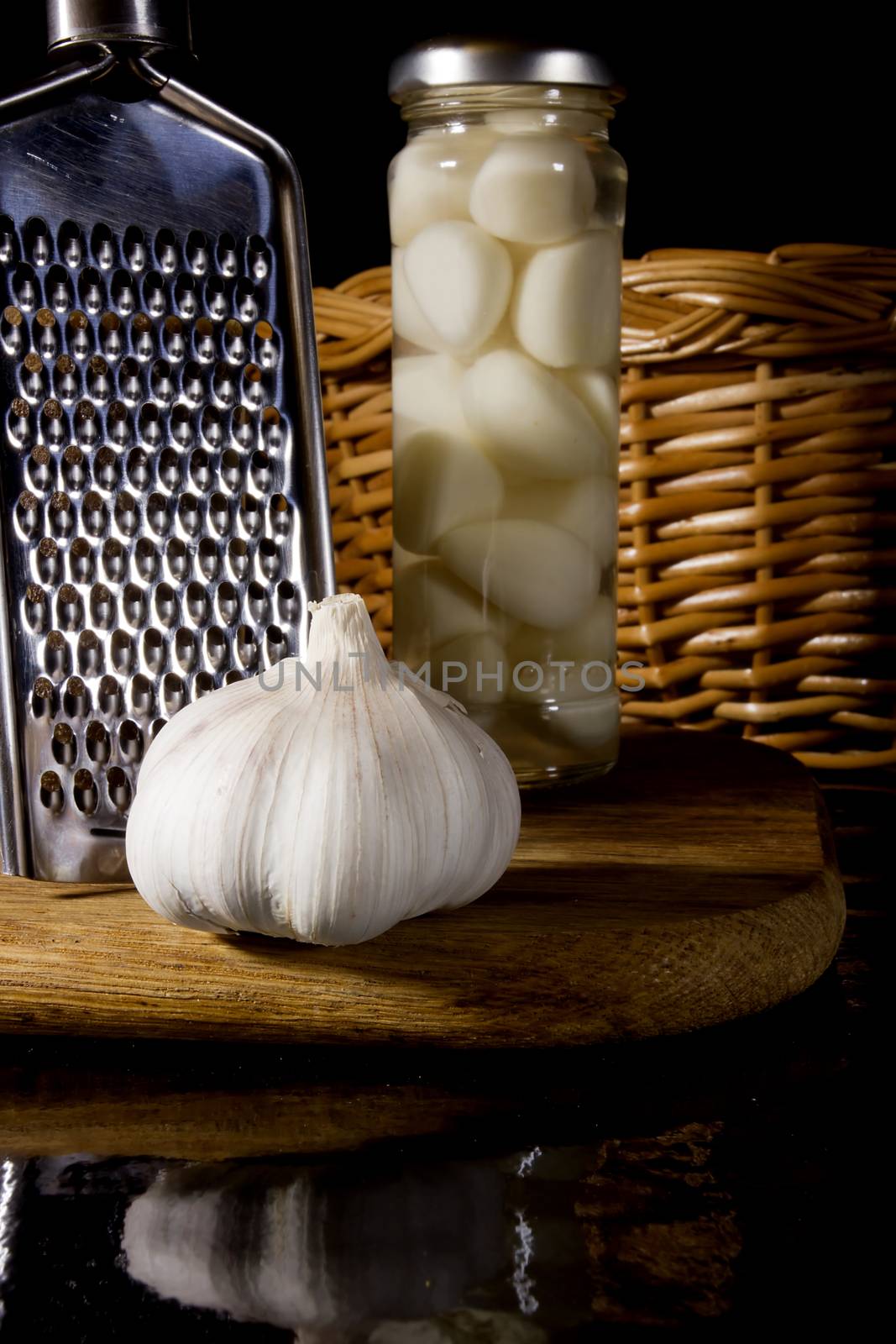 Marinated and fresh garlic with a grater by VIPDesignUSA