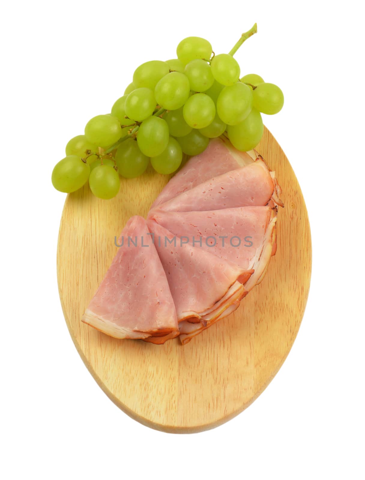 ham with white grapes by Digifoodstock