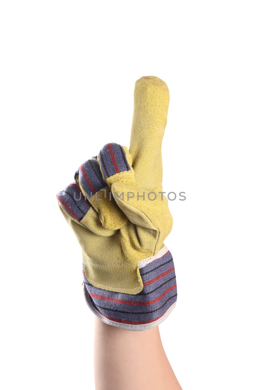 Working mens gloves isolated on white background