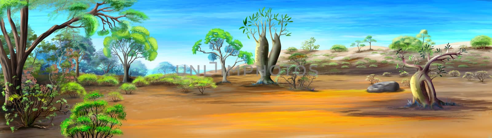 African  Panorama in a Sunny Day by Multipedia