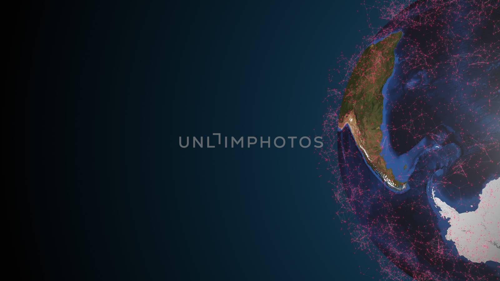 Realistic earth with abstract connection dots by nolimit046