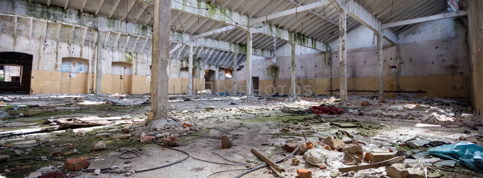 ruins of a very heavily polluted industrial factory, industrial series