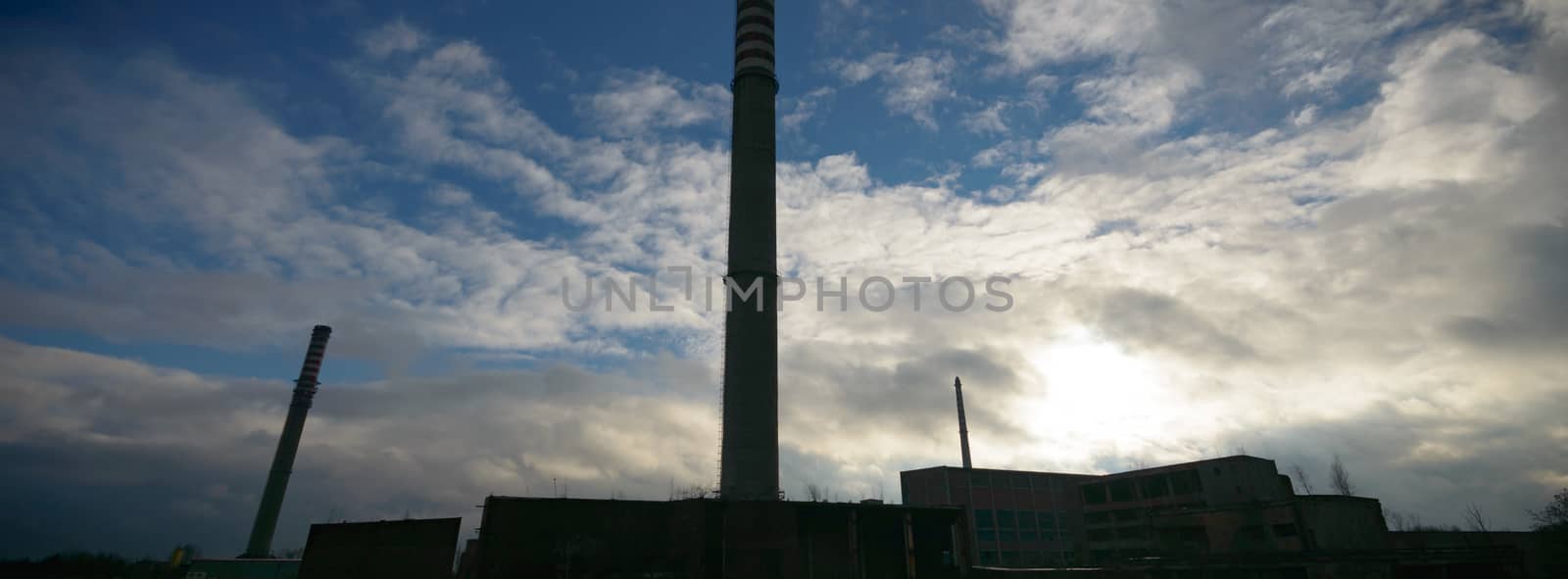ruins of a very heavily polluted industrial factory, industrial series