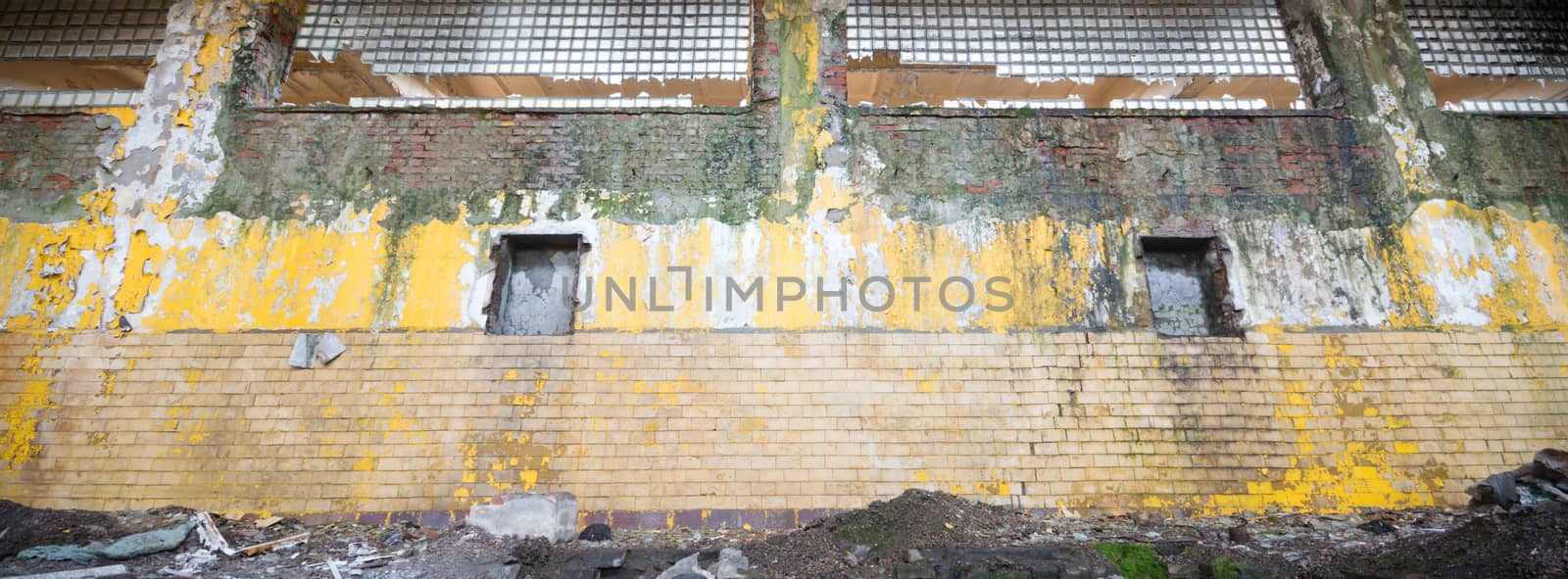 ruins of a very heavily polluted industrial factory, industrial series