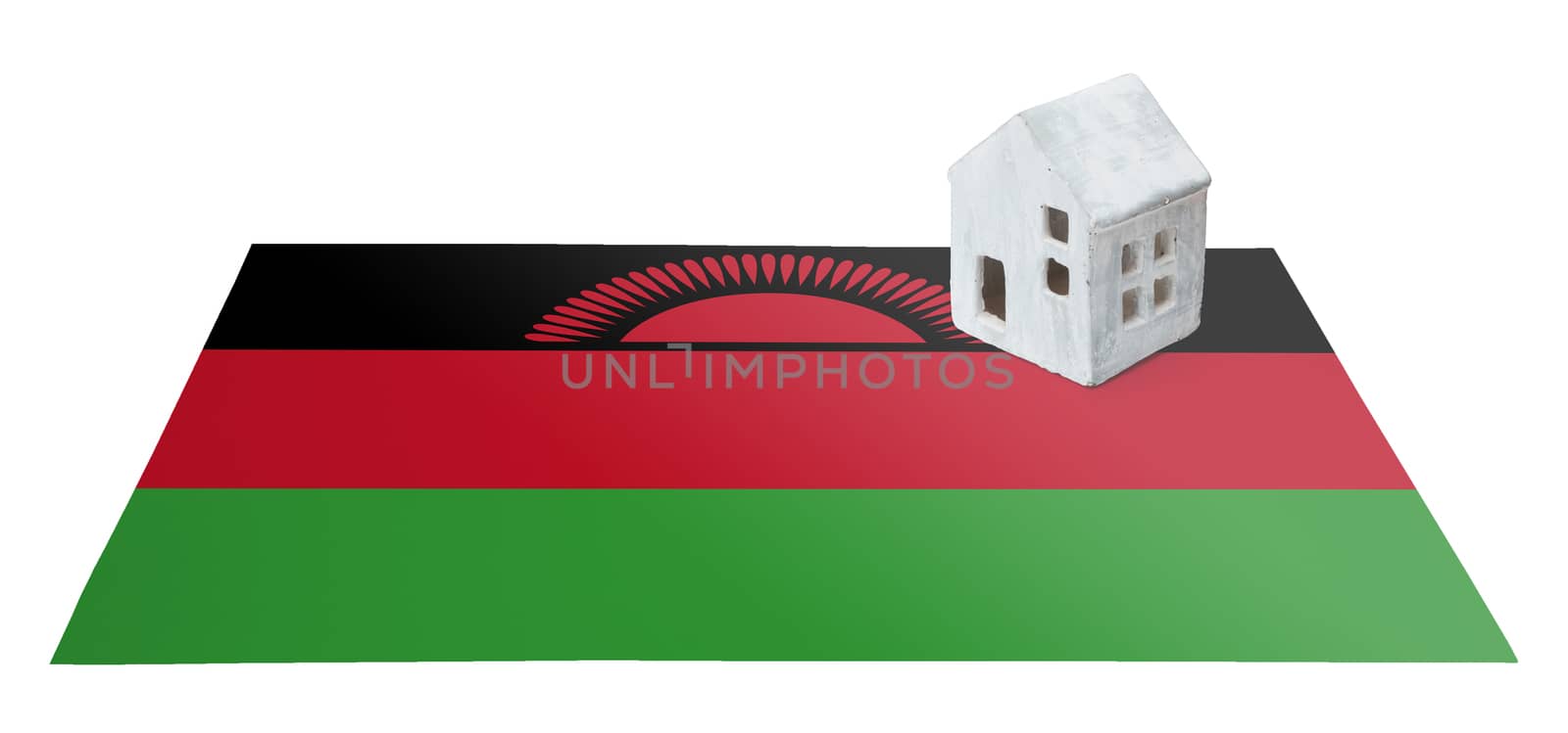 Small house on a flag - Malawi by michaklootwijk