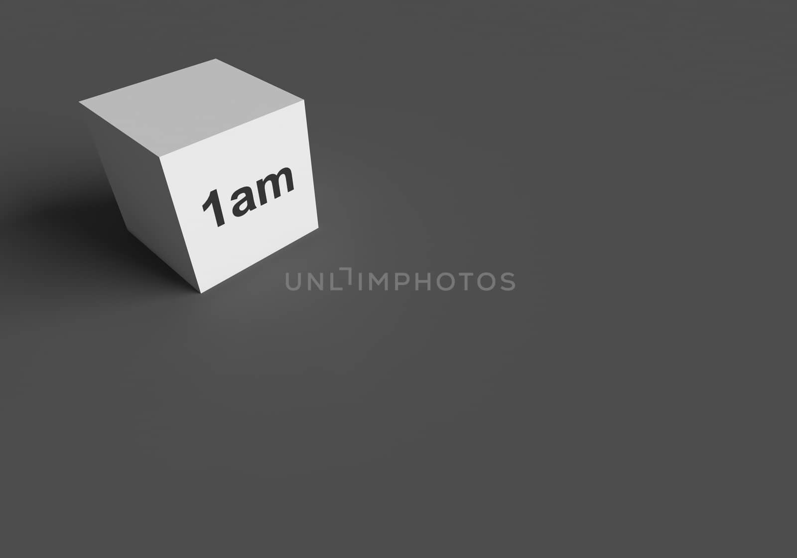 3D RENDERING WORDS 1 am ON WHITE CUBE by PrettyTG