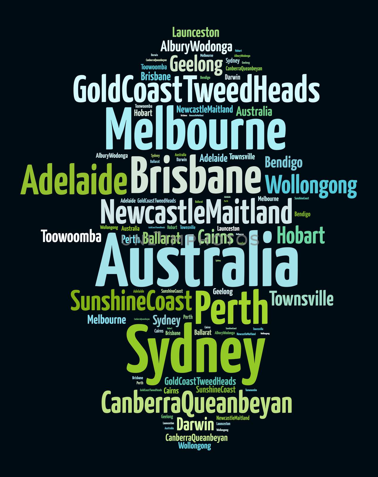 Largest cities in Australia by eenevski