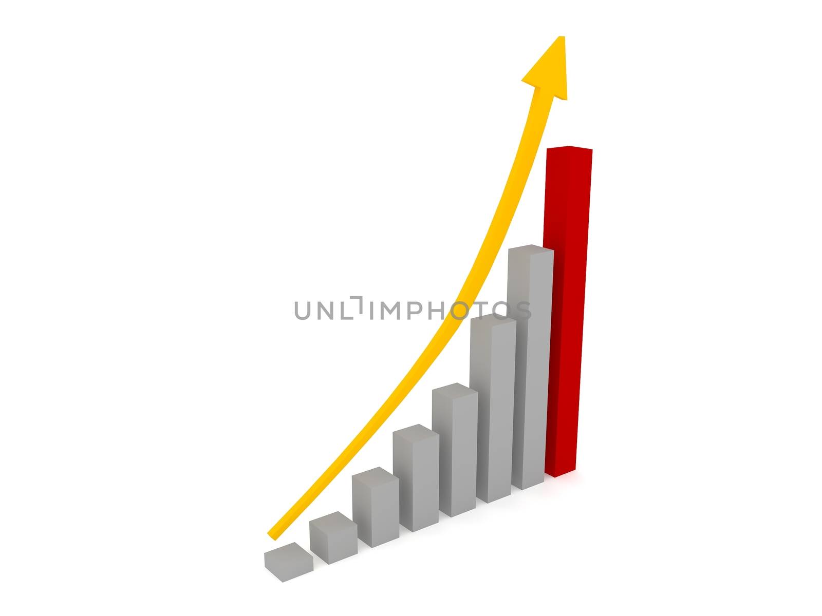 Business graph,3d