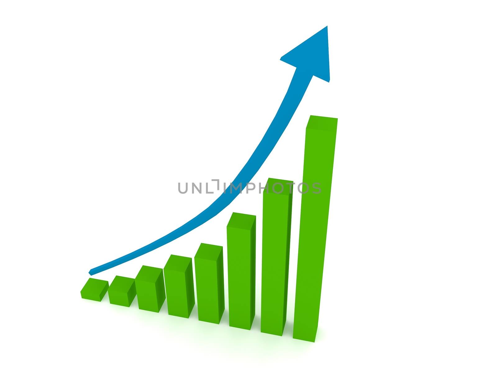 Business graph,3d