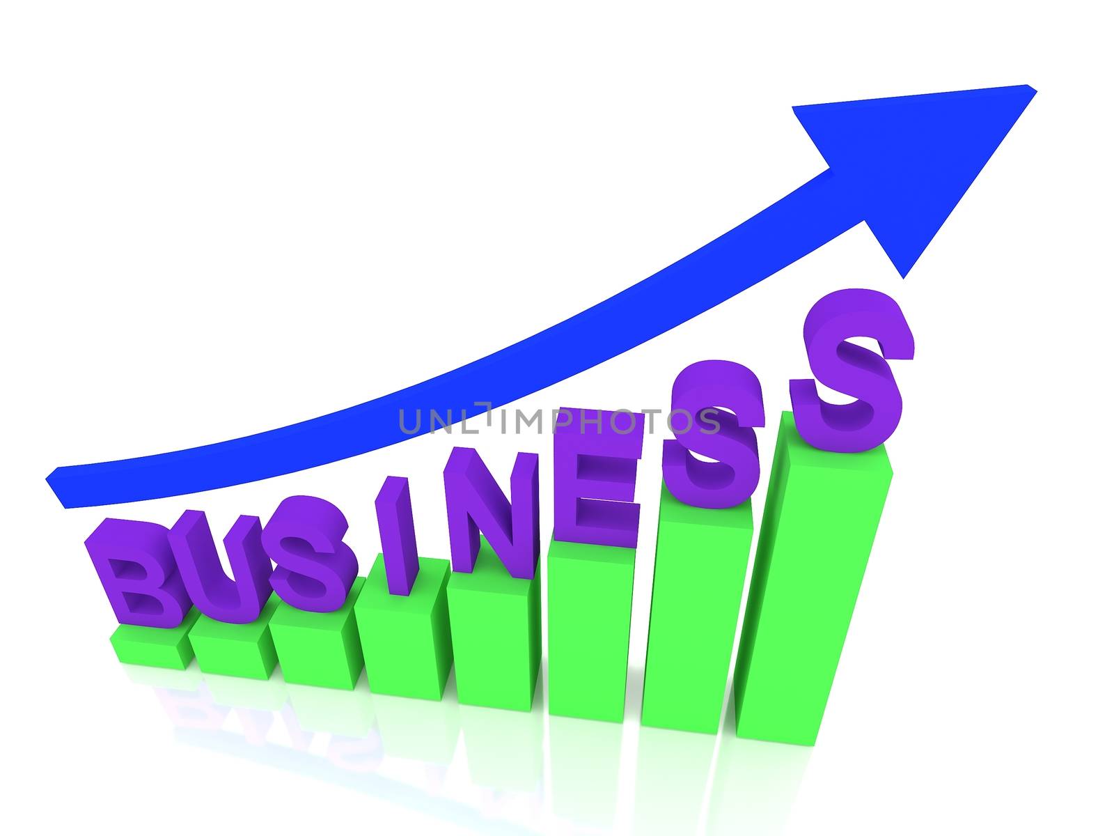 Business graph,3d