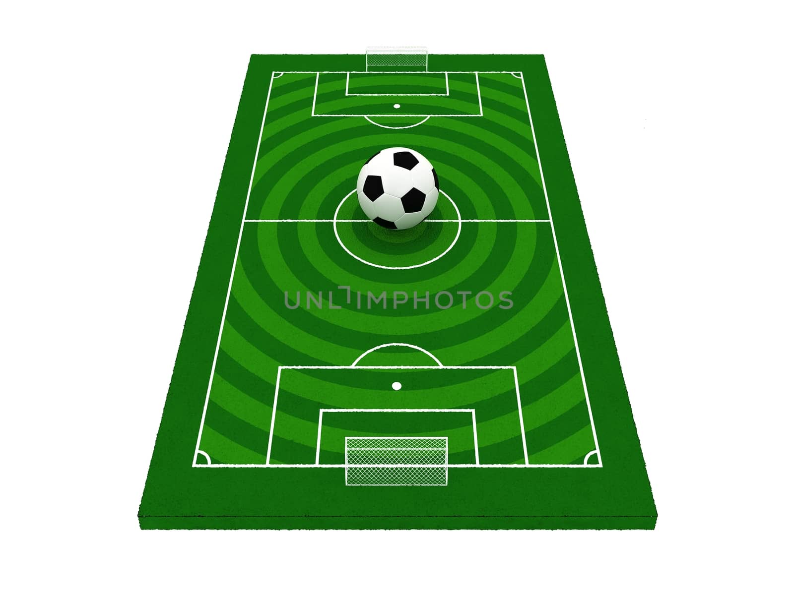 soccer field or football field,3d