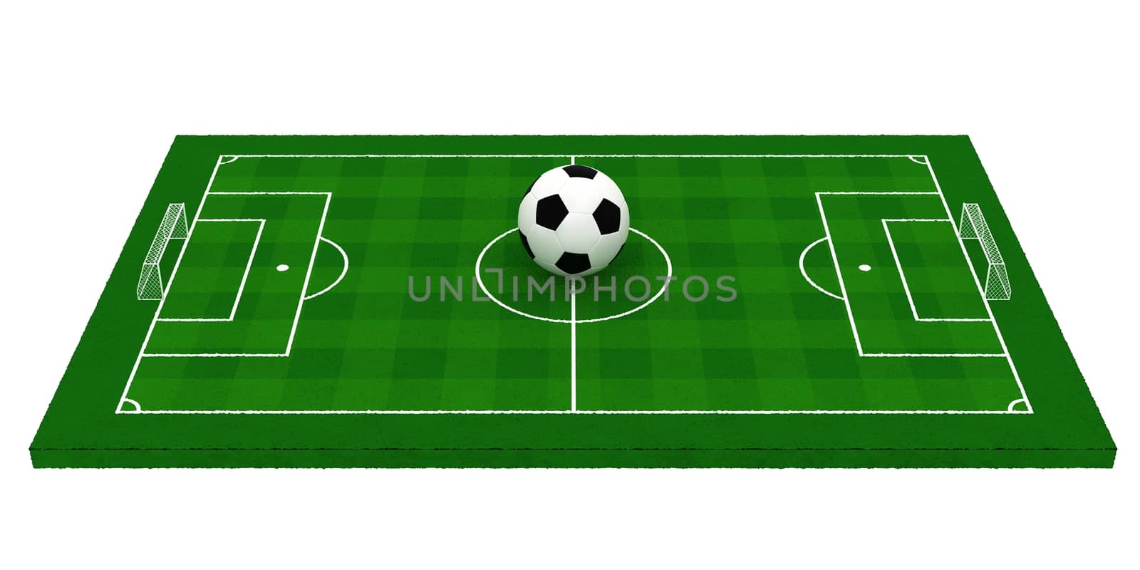 soccer field or football field,3d