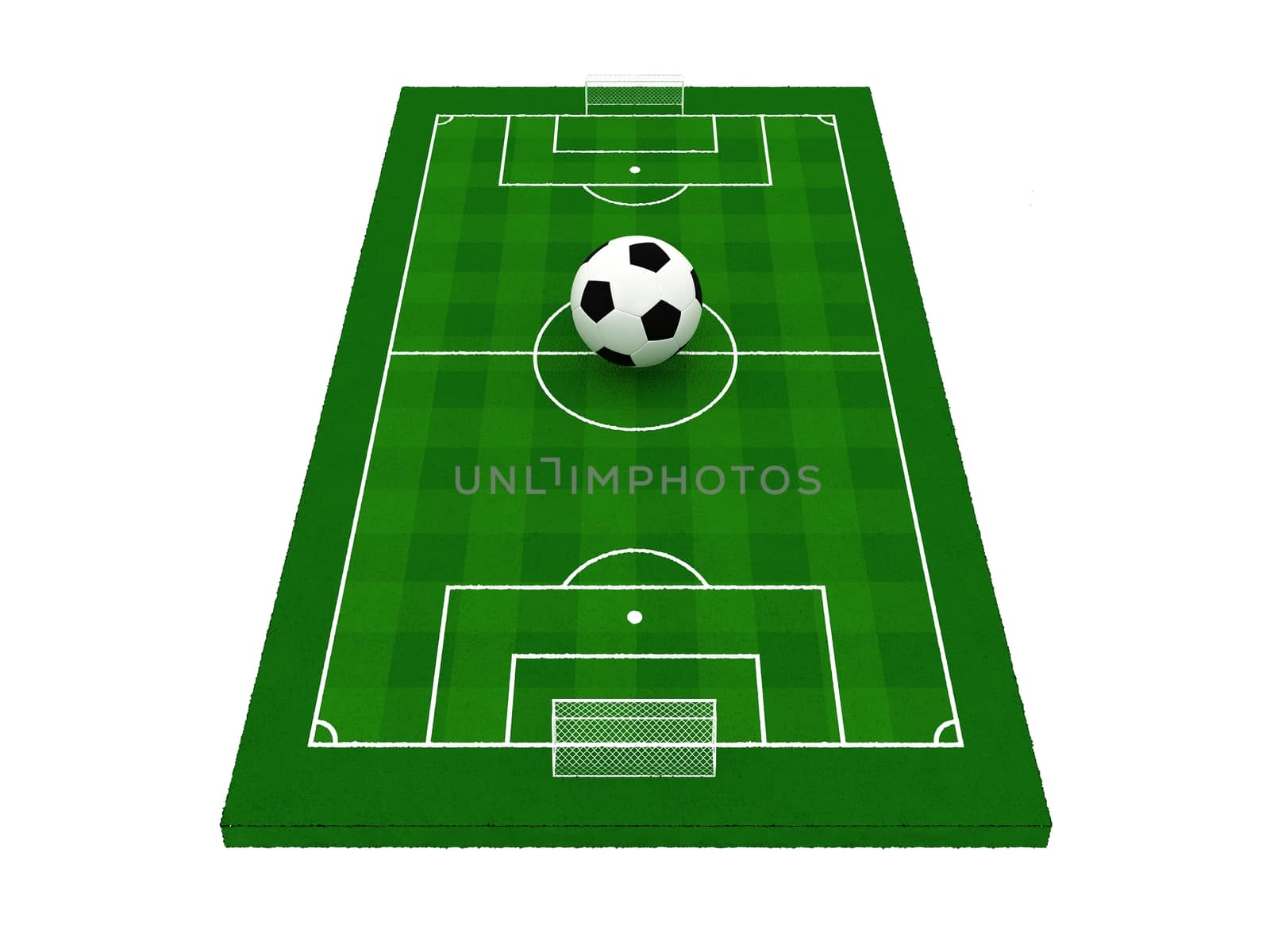 soccer field or football field,3d